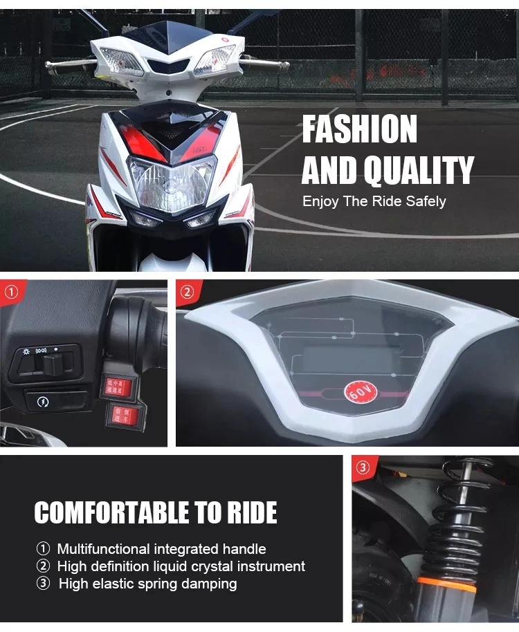 Luxury China Manufacturer High Speed Cheap Adult CKD Electric Motorcycle 1000W for Sale Ebike Scooter Electric Motorcycle